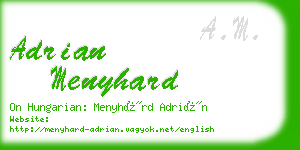 adrian menyhard business card